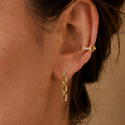 Earcuff goud met steentjes