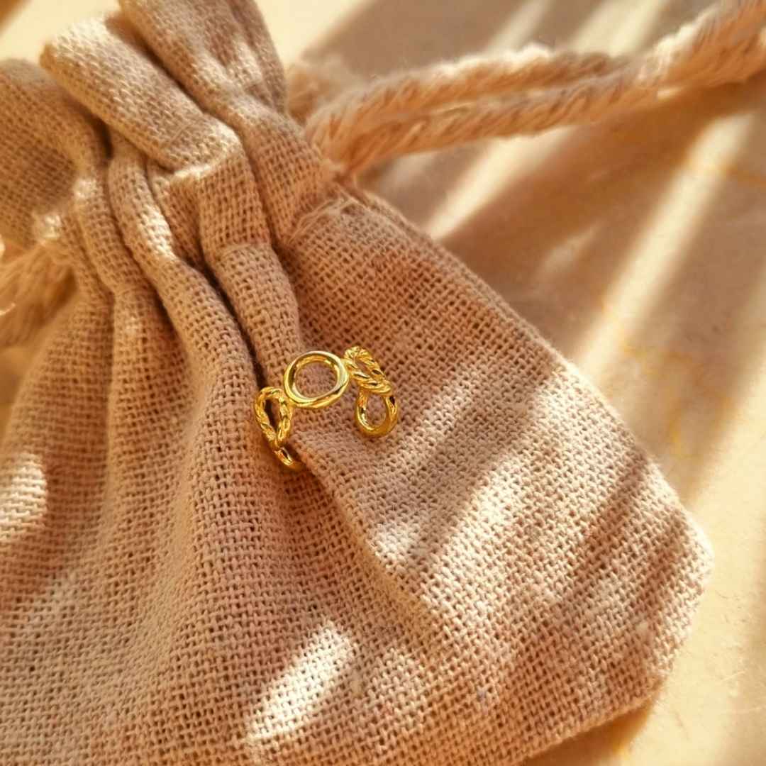 Ear cuff goud groot