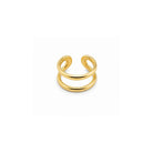 Ear cuff goud met twee boogjes in verguld zilver
