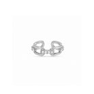 Earcuff zilver met steentjes zirkonia