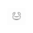 Ear cuff zilver met twee boogjes