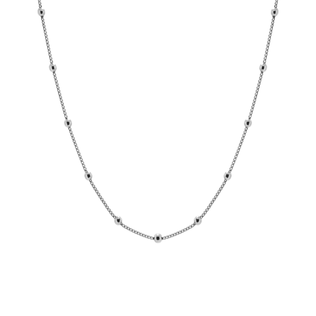 Roca de Piña - Elisa necklace, rhodium plated 925 sterling silver, ketting