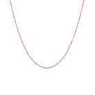 Elisa rose necklace - rose goldplated 18k 925 sterling silver - rose bolletjesketting zilver 