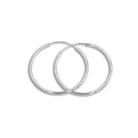 Roca de Piña - Essential hoops - rhodium plated 925 sterling silver - oorbellen