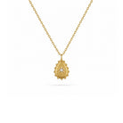 Gouden Druppel ketting hanger met steentje