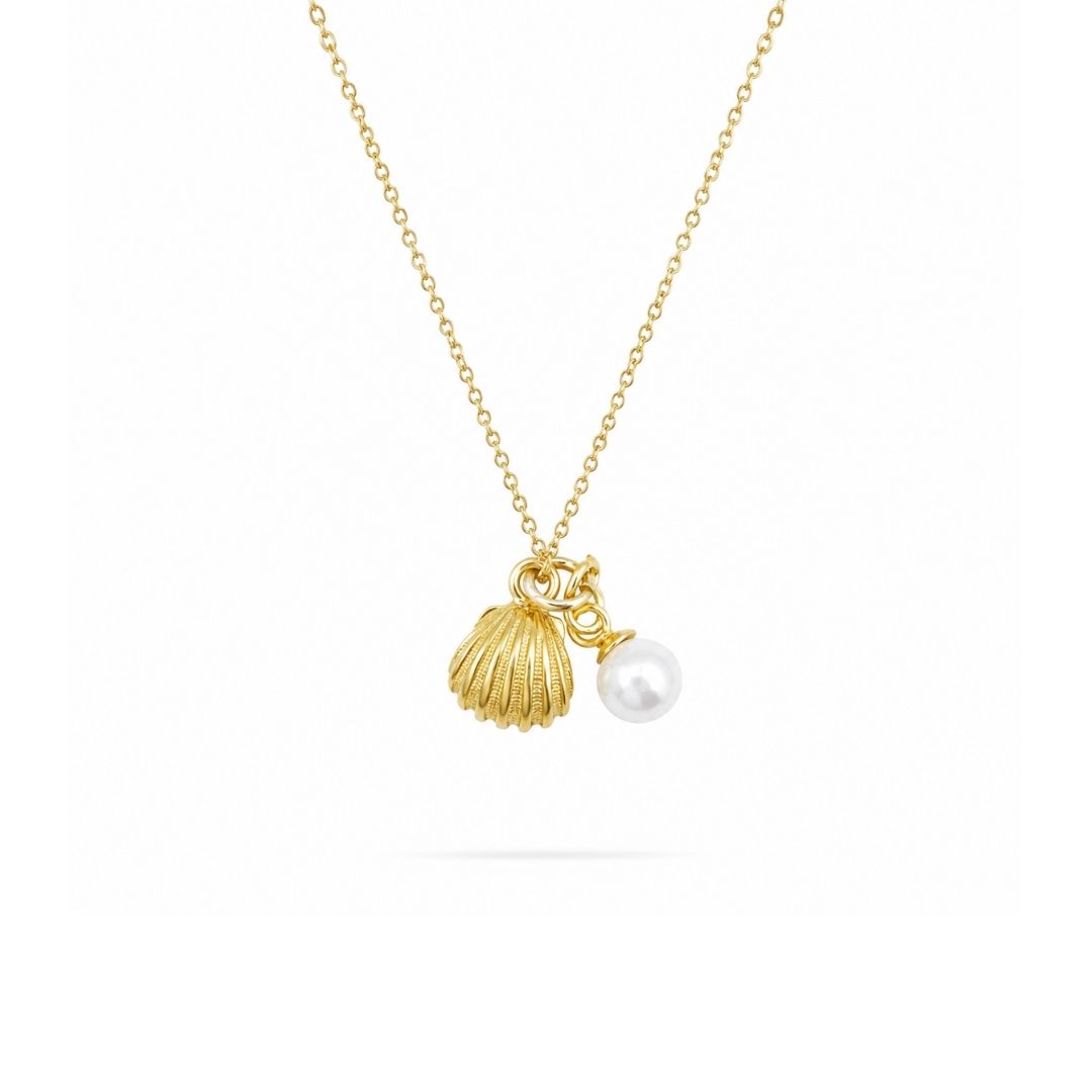 Gouden Ketting Met Schelp Parel