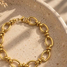 Gouden Schakelarmband vrouw ronde schakels