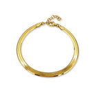 Gouden armband platte schakel dames 