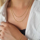 Gouden Bolletjesketting Goldfilled Brass
