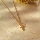 Gouden kruis ketting dames jasseron