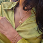 Gouden Love Ketting Munt Met Cupido Goldfilled