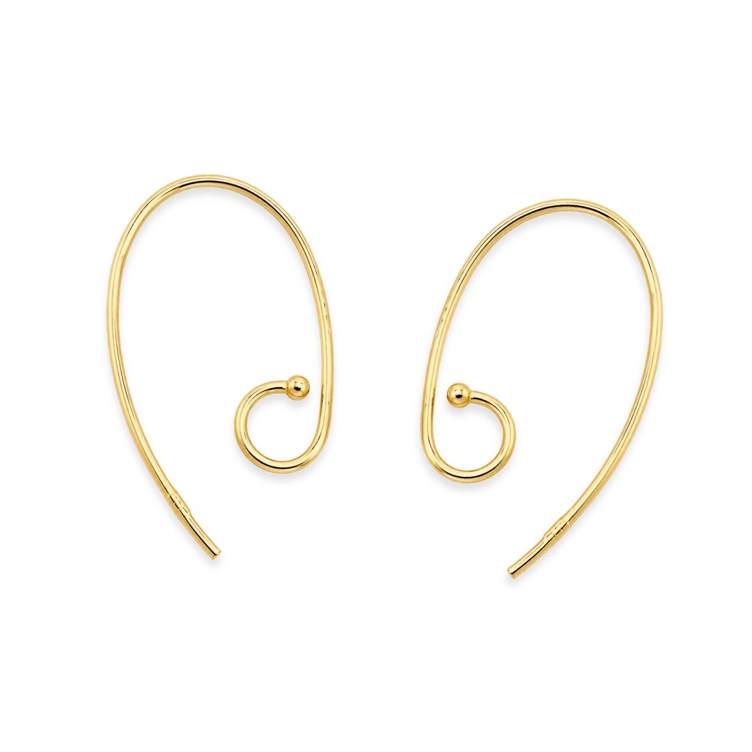 Gouden oorbellen hoops spiraal