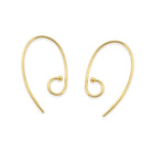 Gouden oorbellen hoops spiraal