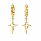 Gouden oorbellen ster bedel Lucia