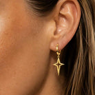 Gouden oorbellen ster hanger Lucia