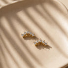 Gouden oorknopjes met steentjes dames  