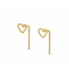 Gouden oor studs hartje