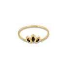 Gouden ring met steentjes zwart