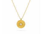 Gouden ketting met hanger en steentje