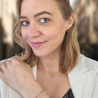 Gouden ketting met roze steen hanger Hanna