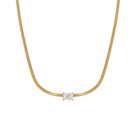 Gouden ketting met steen dames Alejandra- staal 