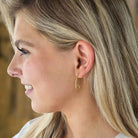 Gouden oorbellen met spiraal van goldplated 925 sterling zilver dames 