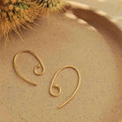 Gouden oorbellen spiraal van goldplated 925 sterling zilver dames 