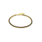 Gouden Tennisarmband vrouw met zwarte steen Grace