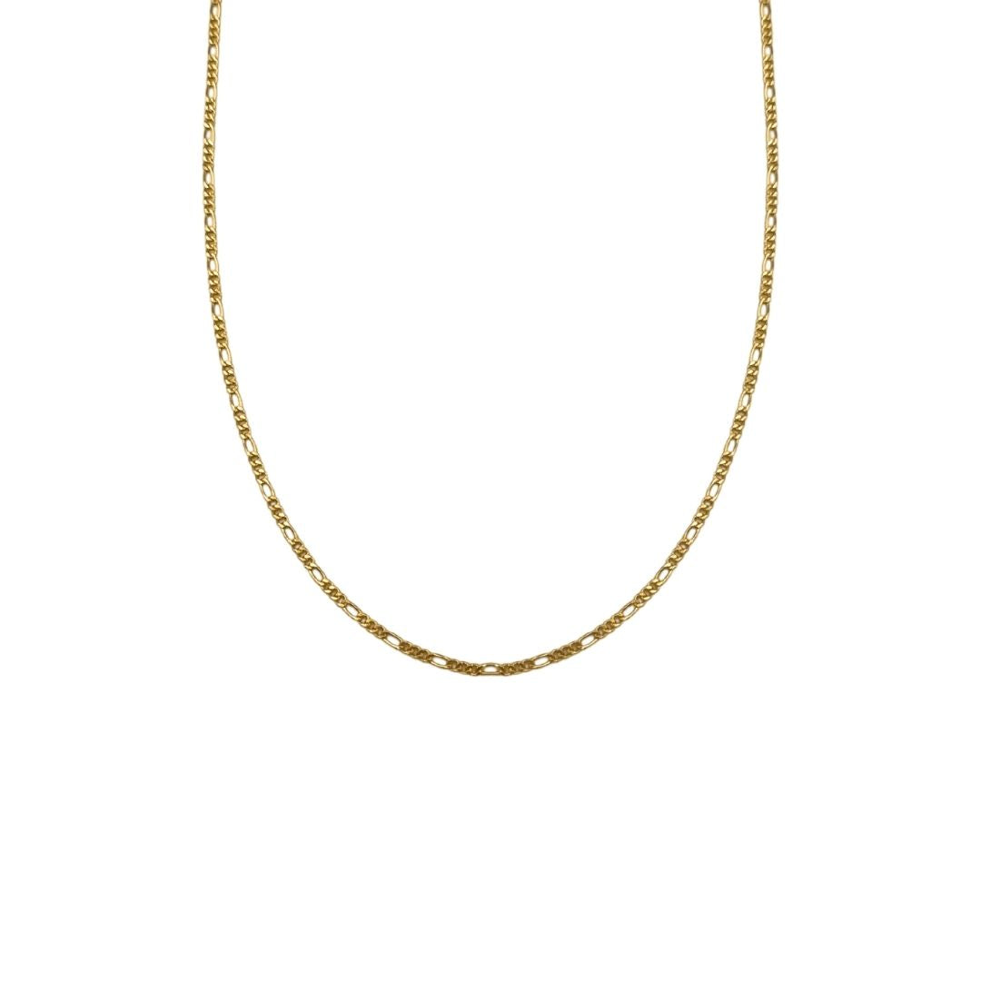 Goldfilled Figaro Ketting Dames - Schakelkettink - Schakels- Goudkleurig