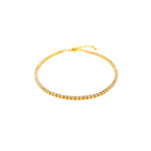 White Grace bracelet, white zirconias, gold plated, verguld zilver armband