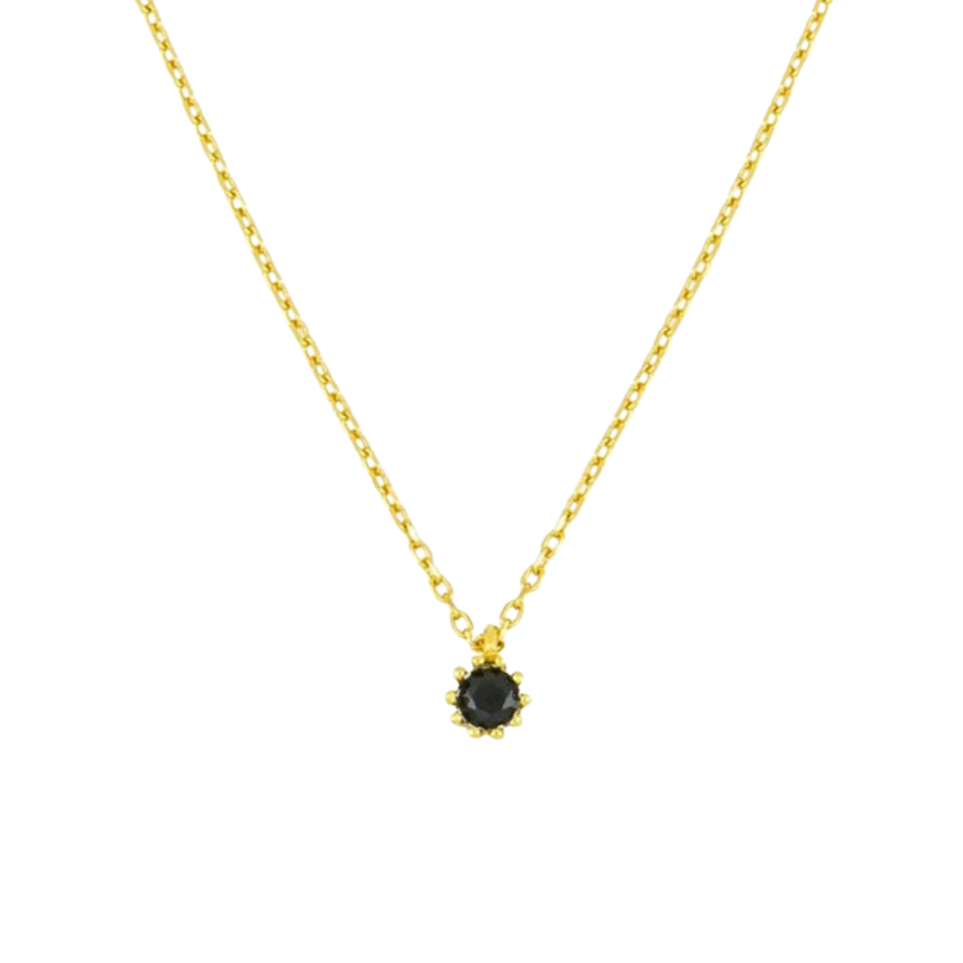 Roca de Piña – Hanna Necklace Black – Zirconia charm