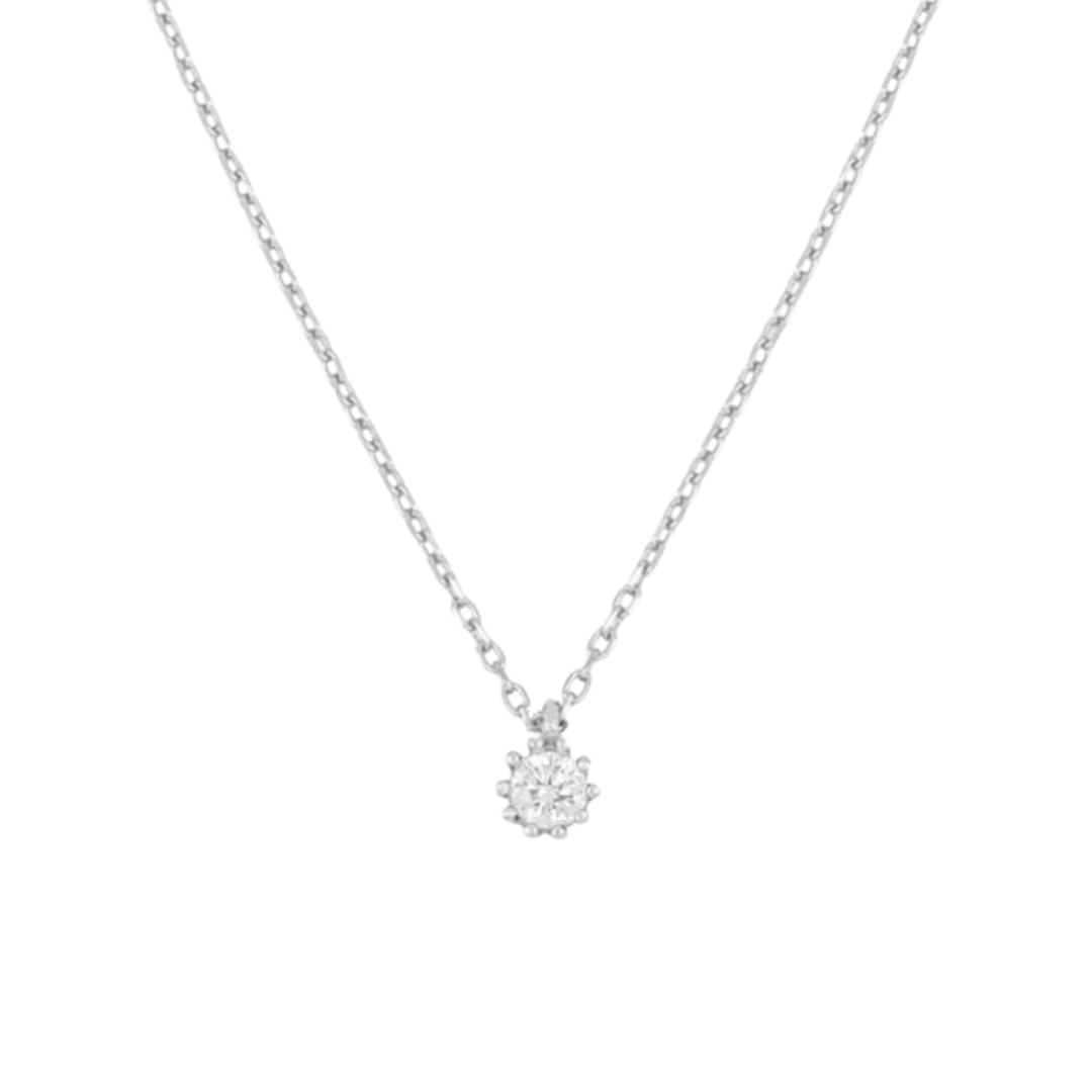 Roca de Piña- Hanna necklace- rhodium plated 925 sterling silver-white zirconia