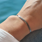 Roca de Piña- Herringbone bracelet- rhodium plated 925 sterling silver- festive- feest cadeau- armband