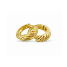 Huggie hoops goud croissant