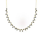 Roca de Piña – Black Isadore Necklace- Spinel stone, goldplated 925 sterling silver