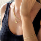 Isa ketting, 18k goldfilled schakelketting, rolo chain, dames