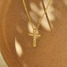 Kruis ketting goud dames met steentjes