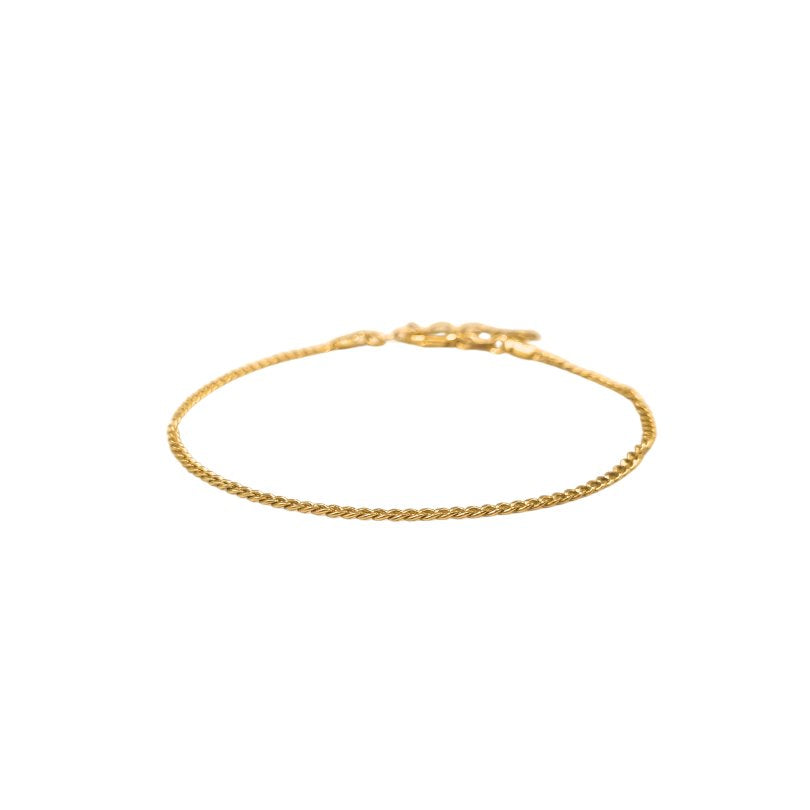 Lola enkelbandje, 18k goldfilled, goudgevuld, cuban chain, cubaanse schakel, dames