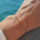 Roca de Piña- Metallic twist bracelet- platinum 925 sterling silver- armband