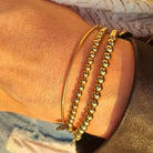 Roca de Piña- Metallic twist bracelet- goldplated 925 sterling silver - lightweight - armband goud zilver