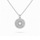 Muntjesketting zilver hanger