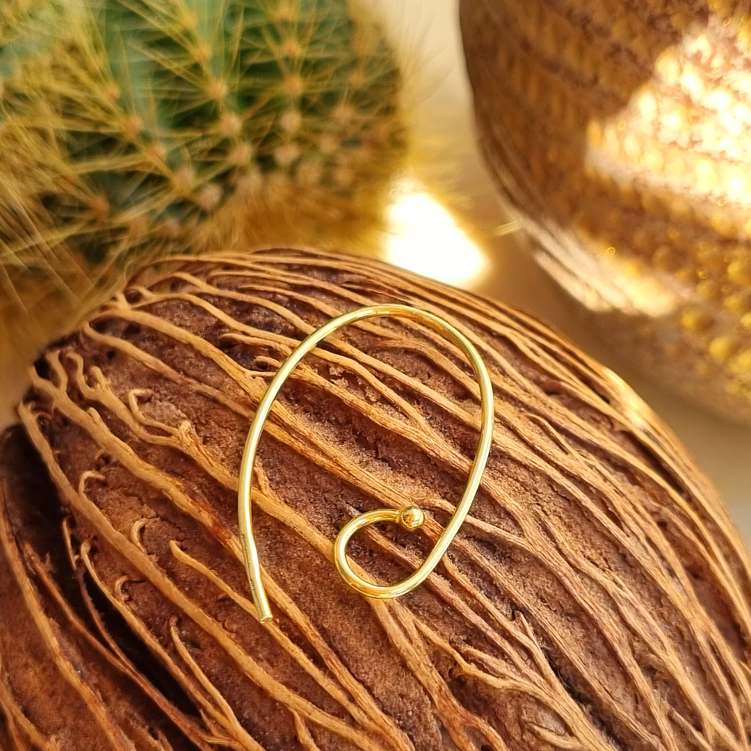 Roca de Piña- Spiral hoops- goldplated- 925 sterling silver