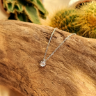 Roca de Piña- Hanna necklace- rhodium plated 925 sterling silver-white zirconia