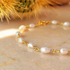 Roca de Piña- Esperanza Pearl bracelet- sweet water pearls - goldplated 925 sterling silver - summer accessories