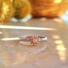 Roca de Piña - Kealani ring - 925 sterling silver, white zirconia - sun ring 