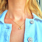 Roca de Piña - Concha Marina necklace - goldplated 925 sterling silver - shell pearl charm