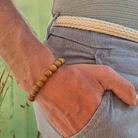 Roca de Piña - Timberstone bracelet - natural stone 8mm - woodgrain colour