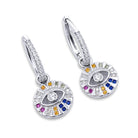 Oorbellen bedeltjes zilver met oogje