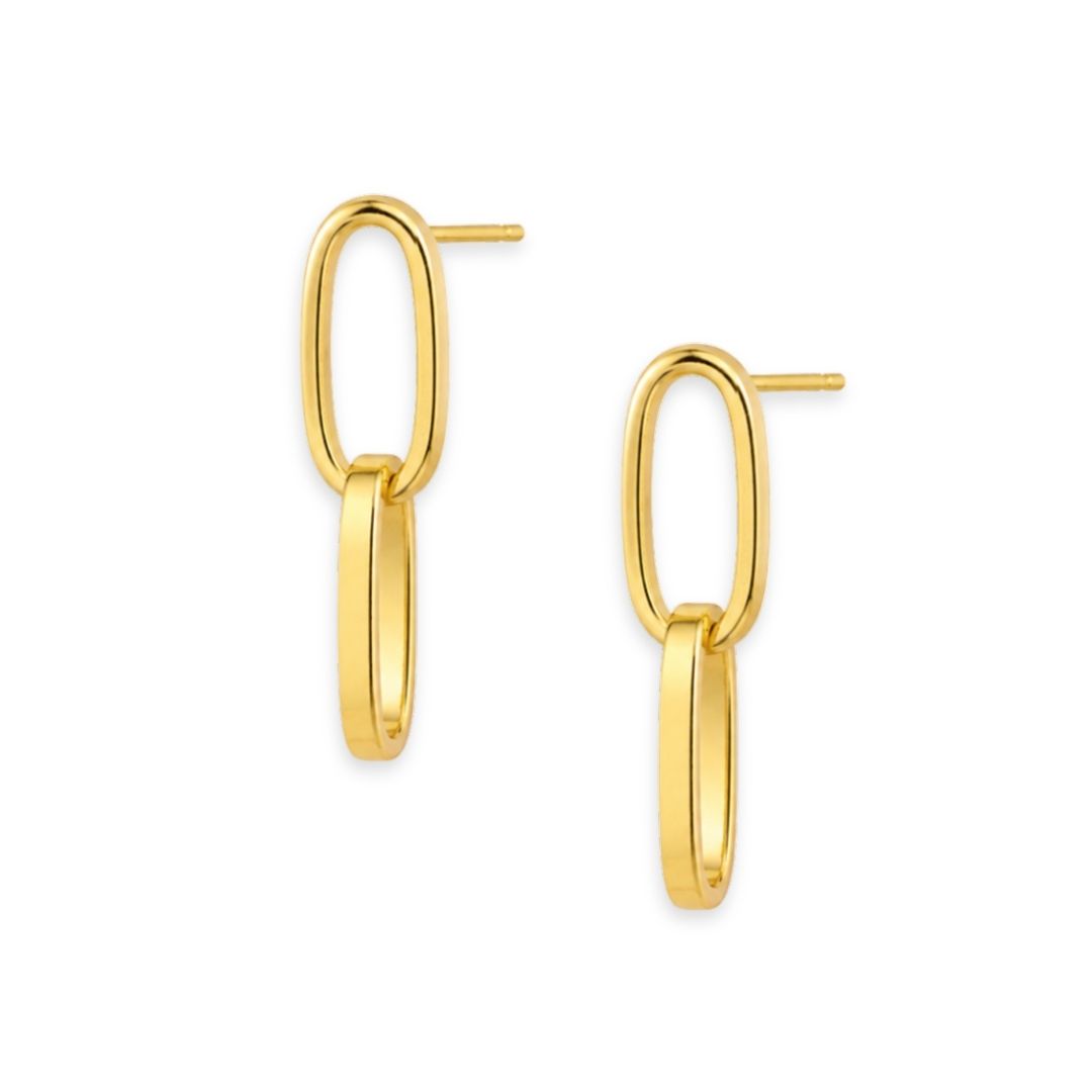 Oorbellen goud hanger