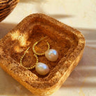 Oorbellen met parel goud zoetwater